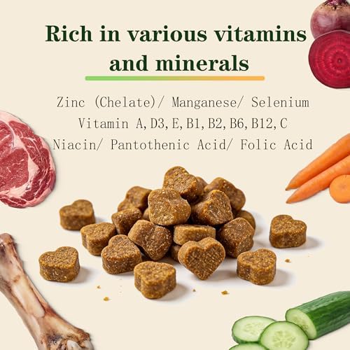 Dog Multivitamin Chewable - Vitamins and Supplements - Dog Daily Vitamin with Glucosamine Probiotics Omega-3 for Coat Hip Joint Heart Digestive Immune Health Support, Chicken Flavor, 12Ct