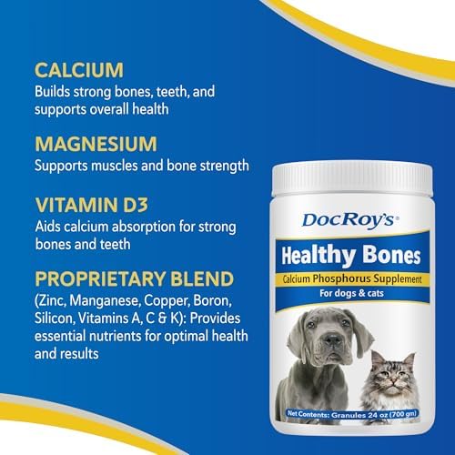 Doc Roy's Healthy Bones Calcium & Phosphorus Powder for Dogs & Cats, 700g