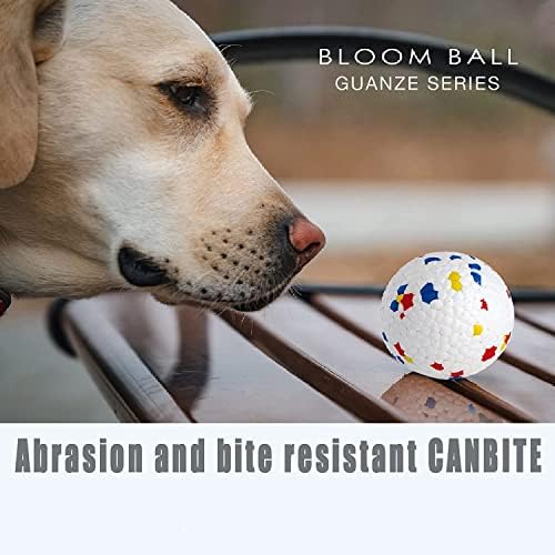 PawfectPals Indestructible Bloom Ball, Floating, Spotted White