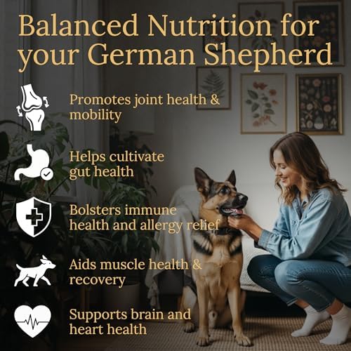Multivitamins, Balanced Nutrition for Your German Shepherd, 90 Count, Made in the USA with Real Bacon