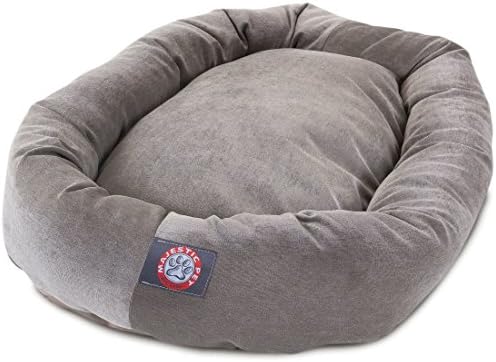 Majestic Pet Villa 40 Inch Shredded Memory Foam Dog Bed for Large Sized Dog 40x29x9 Inch–Orthopedic Pet Bed with Removable Washable Cover-Washable Large Puppy Mat with Head Support-Vintage