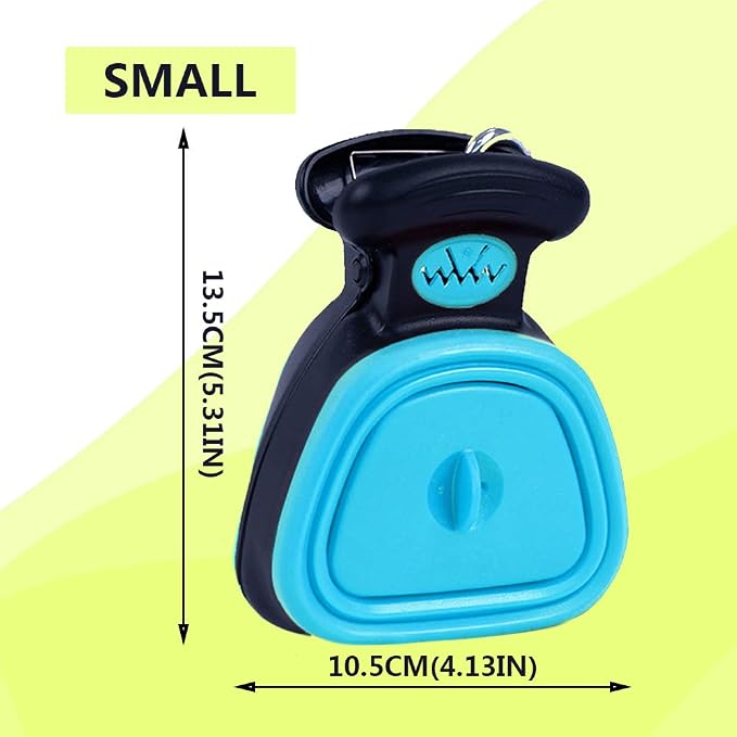 Dog Pooper Scooper Portable Pet Scoop Waste Pick Up Clean-Up Foldable Expandable Sanitary Cleaner with Bag Dispenser for Dogs Pets
