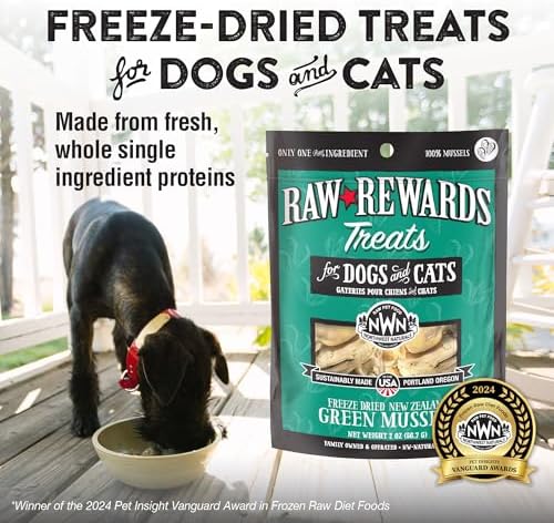Northwest Naturals Raw Rewards Freeze-Dried Green Lipped Mussel Treats - 2oz (Pack of 3)