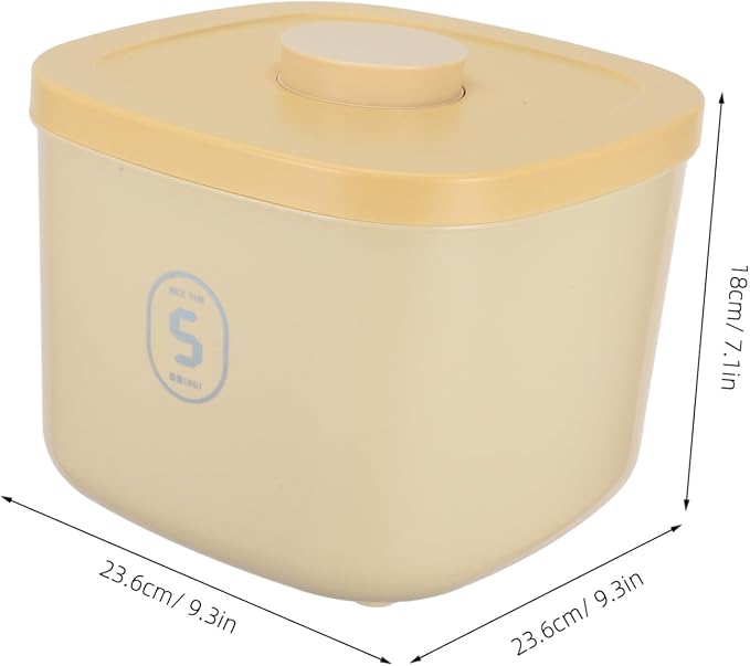 Luxshiny Vacuum Sealed Small Yellow Pet Food Storage Container Airtight Cat and Dog Food, Small, Yellow