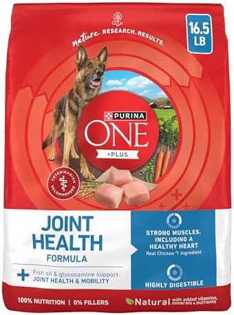 Purina ONE Plus Joint Health Dry Dog Food, Chicken, 16.5 lb Bag