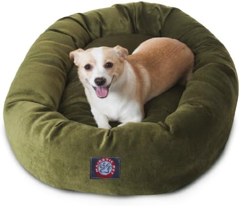 Majestic Pet Villa 32 Inch Shredded Memory Foam Dog Bed for Medium Sized Dog 32x23x7 Inch–Orthopedic Pet Bed - Washable Medium Puppy Mat with Head Support-Fern