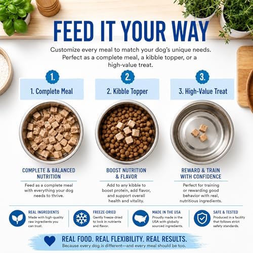 Shepherd Boy Farms Freeze-Dried Dog Food, Venison Recipe, All Natural,14oz