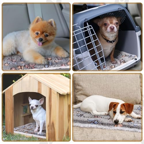 Tuanse 4 Pack Soft Pet Bed Mat Small Dog Crate Fleece