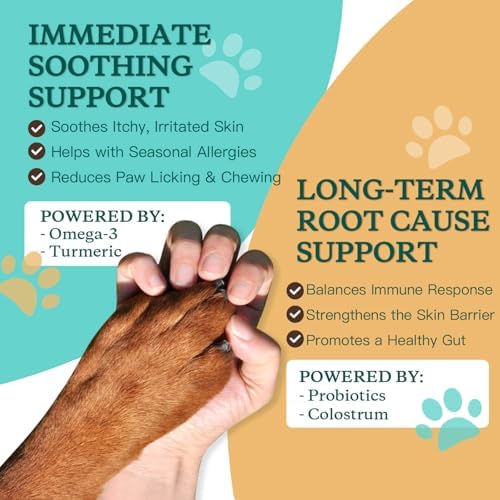 NATURE TARGET Dog Allergy Chews, Skin & Gut, Real Chicken, Freeze-Dried