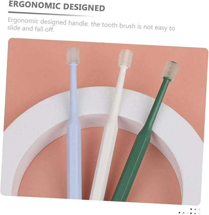 BESPORTBLE 4pcs Pet Toothbrush for Dog Cat Oral Care Lightweight Ergonomic Bristles for Comfortable Cleaning Includes Brushes