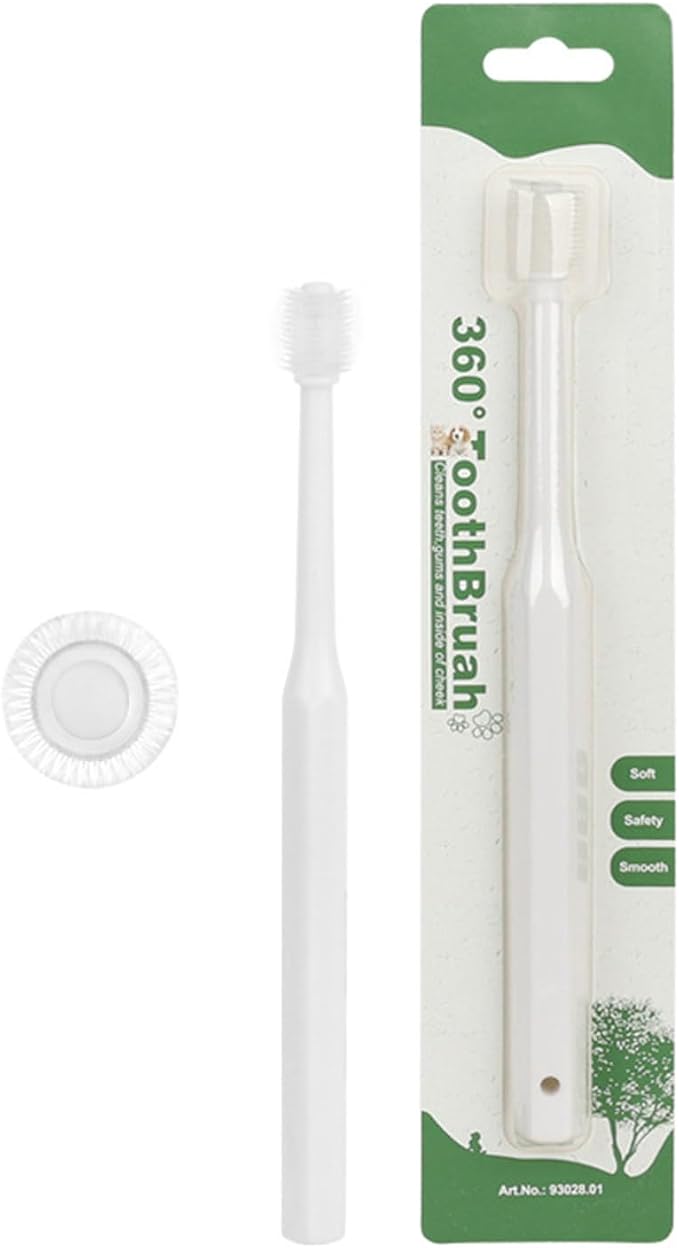Small Pet Toothbrush for Dogs & Cats, Soft Bristle Training Toothbrush for Gentle Teeth Care Kit