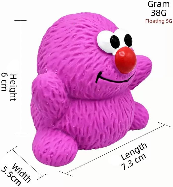 Squeaky Dog Toys, 2 Pack Squeaky Latex Grunting Dog Toy, 3 Inch Little Figurine Raising Hand Toys,Prank Nosie Maker Puppy Chew Toys Rubber Squeeze Gift Only for Small Dogs(Blue,Purple)