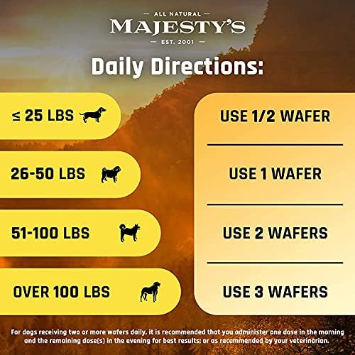 Majesty's Grain-Free Buddy Bites Skin and Coat Wafers for All Dogs - Superior Skin, Coat, and Immune Support Supplement - Carob and Sweet Potato Flavored - 2 Pack (112 Count Total)
