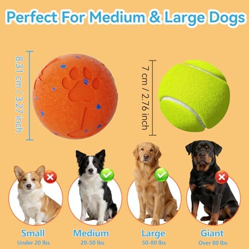 Interactive Dog Toy Ball, Smart Automatic Moving Dog Toy for Medium Large | Electric Vibrating Dog Toy, Rolling & Bouncing Interactive Dog Ball, E-TPU, IP54 Waterproof, 2 Modes, USB-C Rechargeable
