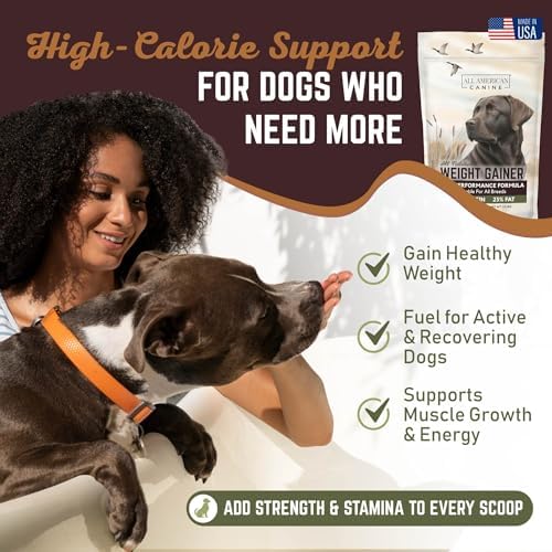 All American Canine Dog Weight Gainer Powder, High Calorie, 60 Servings