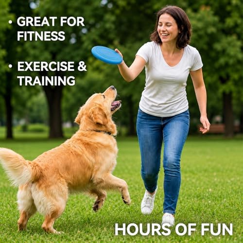 Dog Frisbee, Floating, 7in, 3-Pack