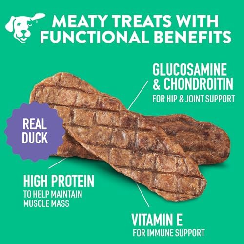 DOGSWELL Hip & Joint Grillers Dog Treats, Duck, 20 oz. Pouch