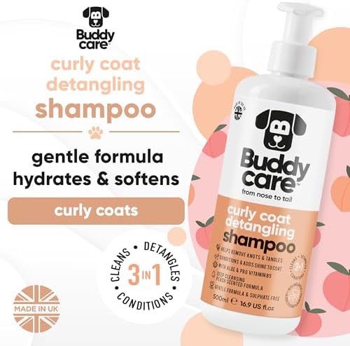Curly Coat Dog Shampoo by Buddycare | with Aloe Vera and Pro Vitamin B5 (50.72oz)