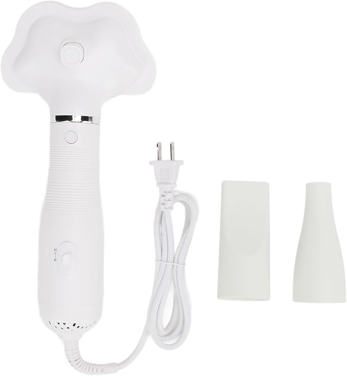 ZJchao Pet Hair Dryer Brush Steel Needle Comb Quiet Hot Air Blower for Dog Grooming ABS Stainless Steel 600W 3 Gears Pet Grooming (US Plug 110V)