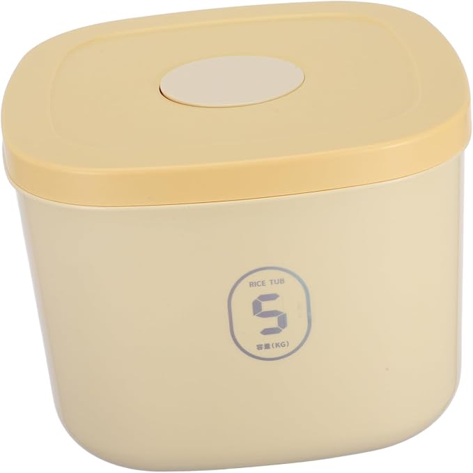 Toddmomy Small Pet Food Storage Container Airtight Cat Food Bin with Seal Lid Vacuum-sealed Dog Treat Container Yellow Small Capacity