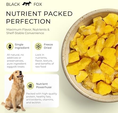 BLACK FOX Freeze-Dried Egg Yolk Treats for Dogs & Cats - 4oz