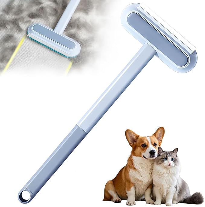 Jiexily 4 in 1 Cat and Dog Hair Removal Brush, 2025 New Multifunctional Pet Hair Remover with Extendable Long Handle, Washable Pet Hair Removal Tool for Furniture, Couch, Carpet, Clothes (1 Pcs)