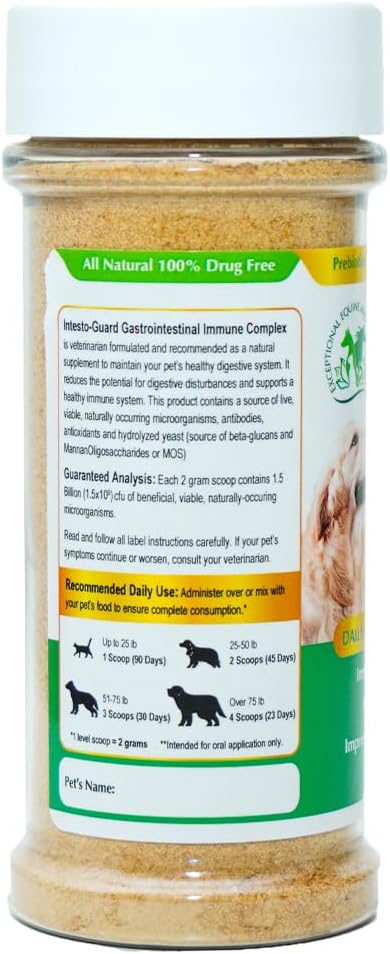 Powder Probiotic for Dogs, Prebiotic for Puppies, No Animal By-Products, 2-Gram Scoop Contains 1.5 Billion, Digestive Health, Gut Support, Immune Boost, Vet-Formulated for Maximum Potency – 90G Bottle