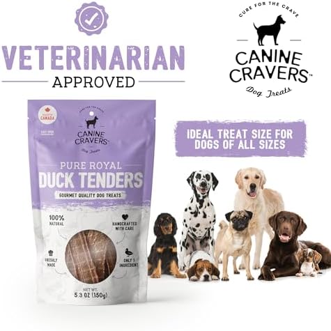 Canine Cravers Single Ingredient Dog Treats - Pure Royal Duck, 5.3oz