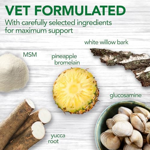 Vet’s Best Dog Pain Relief Supplement,Natural Aspirin Alternative for Hip & Joint Support,Arthritis & Aches Relief Tablets for Dogs,150 Count (Pack of 2)