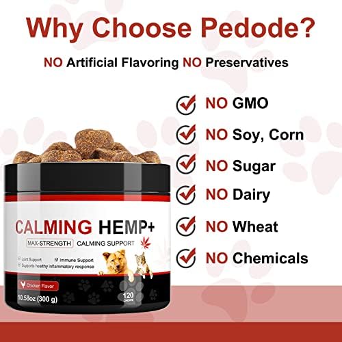 Hemp Calming Chews for Dogs, Chicken, 120-Pack, 120 Count