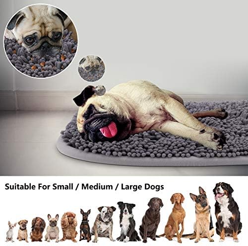 Snuffle Mat for Dogs, Interactive Puzzle Toys Feeding Games for Pets | 17'' x 21'' Sniff Mat for Boredom Helps Slow Eating and Keep Busy Encourages Natural Foraging Skills Stress Relief