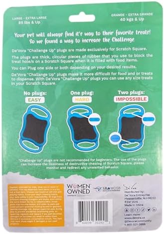 De' Vora Challenge Up Plugs - 2ct - Scratch Square (Medium/Large)