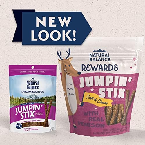 Natural Balance Rewards Jumpin' Stix Dog Treats, Venison, 10 oz
