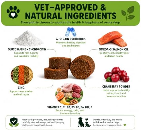 Senior Dog Multivitamin Vibin' Tails - 24-in-1 Soft Chews Chicken 120ct
