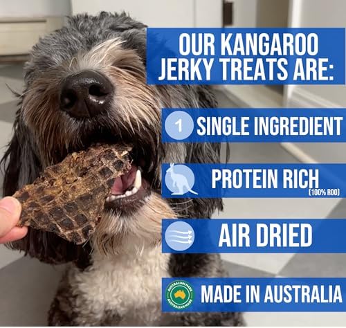 Kangaroo Jerky for Dogs - Single Ingredient, Air-Dried, Hypoallergenic