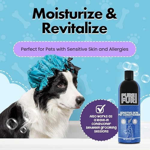 Pure Fur! by Girl With The Dogs, Sensitive Skin Dog & Cat Shampoo 16 Oz and Pure Fur! Sensitive Skin Pet Conditioner 16 Oz