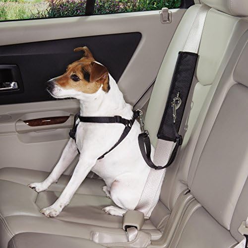 Guardian Gear Ride Right Seat Belt Connectors — Polyester Seat Belt Connectors for Dogs, Black