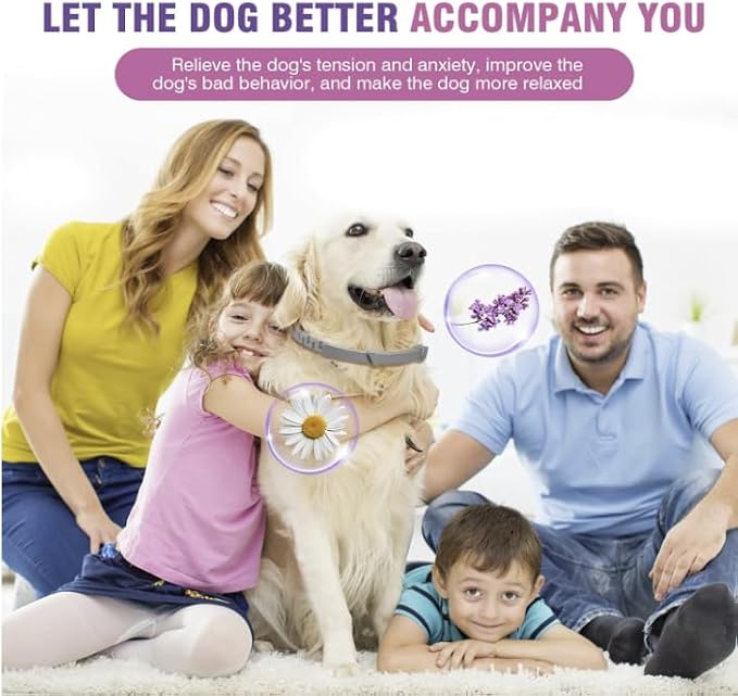 Calming Collar for Dogs 2 Pack Dog Pheromone Calm Collars Relief Anxiety Stress Separation Lasts 60 Days Relieve Bad Behavior up to 27 Inche Size Flexible Adjustable for All Small Medium and Large Dog