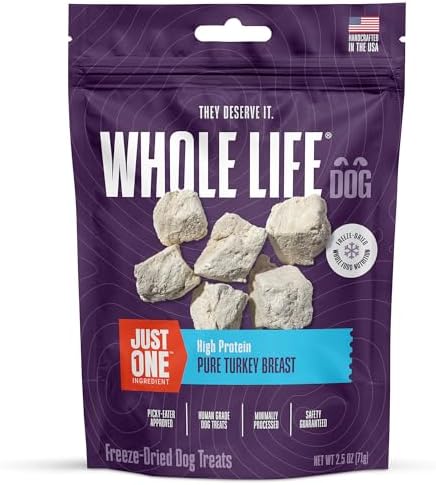 Whole Life Just One Turkey Freeze-Dried Dog Treats - 2.5 oz