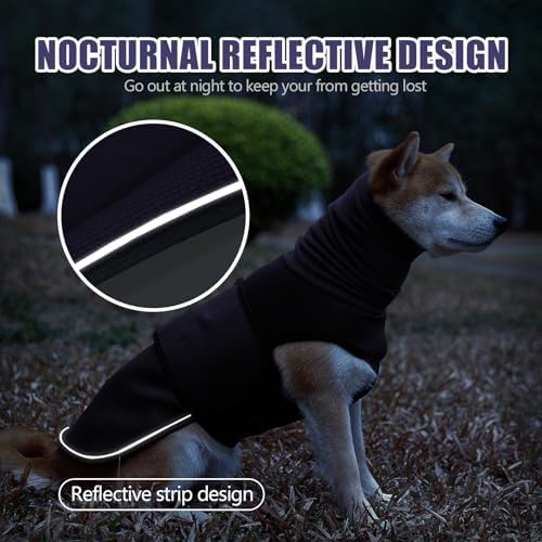 Dog Anxiety Vest,Pet Calming Hoodie Breathable Dog Anti-Anxiety Jacket for Thunder Fireworks and Separation,Blue XXXL