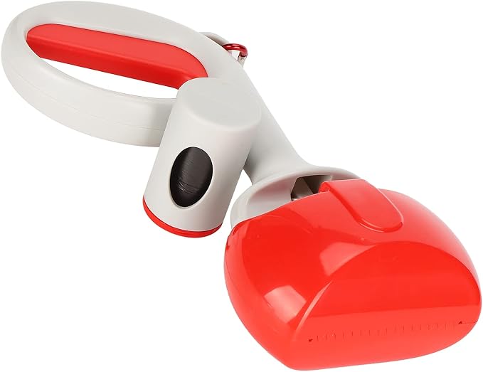 Pet Poop Scooper, Portable Waste Cleaner Pet Toilet Picker Dog Cat Poop Picker with High Strength Materials and Springs(Red) Pooper Scoopers
