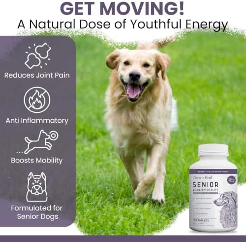 Senior Dog Supplements for Hip and Joint- 120 Tablets of Dog Vitamins