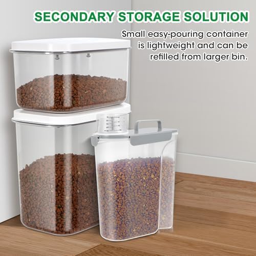 TBMax 10 lbs Cat Dog Food Storage Container, 10 lbs, Gray