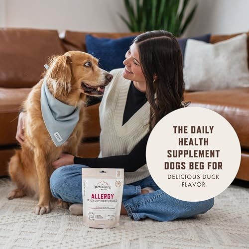 Rocco & Roxie Dog Allergy Relief Chews, Omega 3 & Probiotics, 60ct