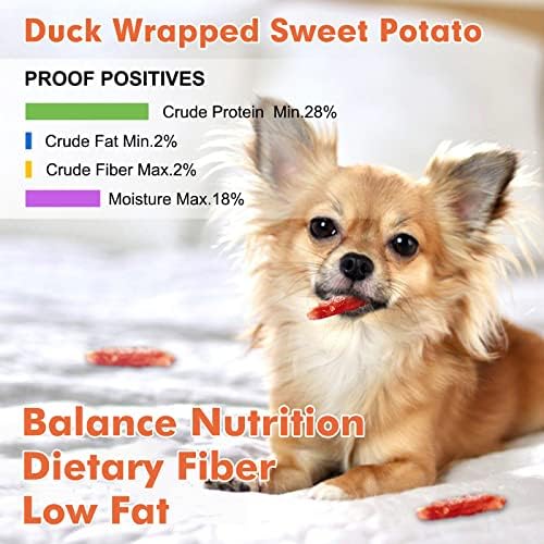 MON2SUN Dog Treats, Rawhide-Free Duck Wrapped Sweet Potato, 25 oz