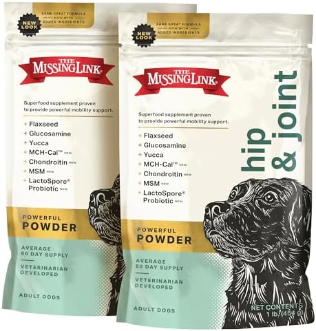 The Missing Link Hip & Joint Superfood Supplement Powder, Dogs, 1 lb (2pk)