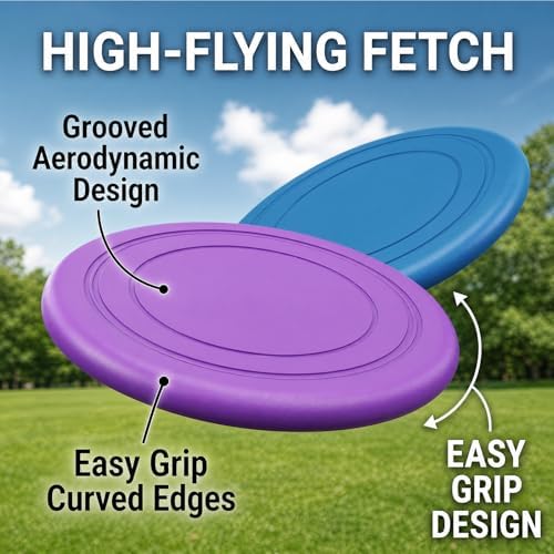 Dog Frisbee, Floating, 7in, 3-Pack