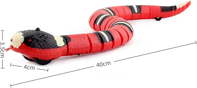 Electric Sensing Cat Toy Snake - Small Pet Toys Automatically Sense Obstacles Interactive Toy Gift, Realistic Rechargeable Tricky Simulation Toy, Snake Cat Toy for Cats Dogs