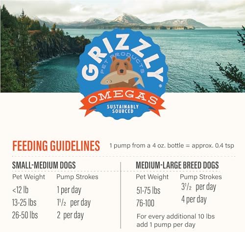 Grizzly Salmon Plus Omega 3-6-9 Food Supplement for Dogs and Cats, 4 oz.