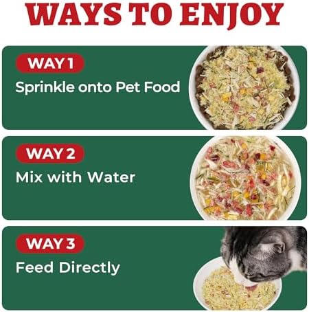 Wellix Freeze Dried Topper for Cats & Dogs, 3 Ingredients, 7.05oz